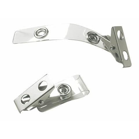 SICURIX Button ID Badge Strap Clips, Pack of 25