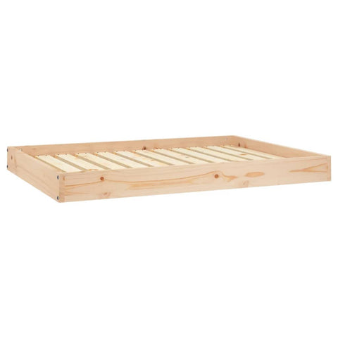 vidaXL Dog Bed, Solid Pine Wood Construction, Natural Brown, Minimalist Design, Easy Assembly Required, Suitable for Large Breeds, Dimension: 40"x29.1"x3.5"
