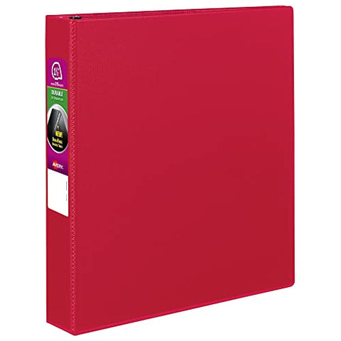 Durable Non-View Binder With Durahinge And Slant Rings 3 Rings 1.5 inch Capacity 11 X 8.5 Red