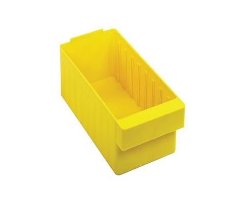QUANTUM STORAGE SYSTEMS QED601YL Super Tuff Euro Heavy Duty Parts Organizer Yellow Bins 12" L x 6" W x 5" H 24 Pack