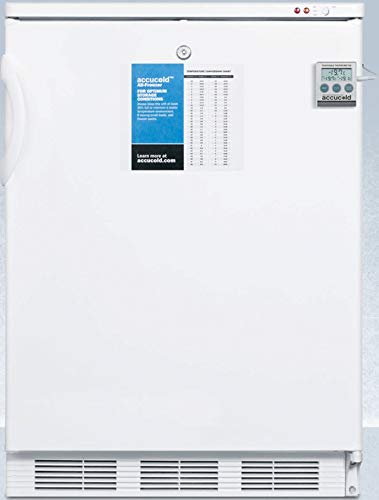 Summit VT65MLBISSHH 24 Medical Use Freezer with 3.5 cu. ft. Capacity Door Lock -25 Degrees C Capable Three Removable Storage Baskets and Adjustable Thermostat in Stainless Steel: Right Hinge