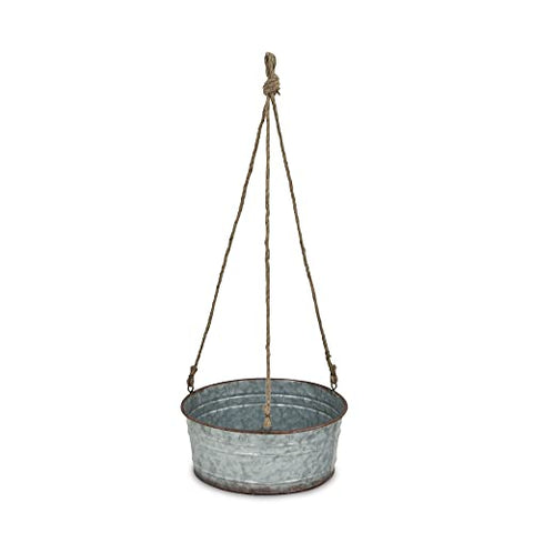 Cheungs Inara Round Galvanized Hanging Metal Planter - Large, 5024L
