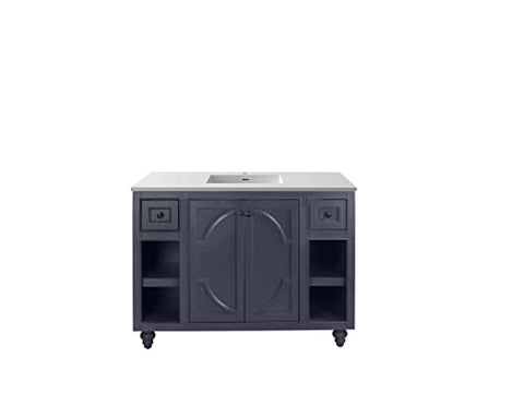 Odyssey, 48, MPL Gry Cabinet Matte WHT Viva Stone Surface COUNTERTOP