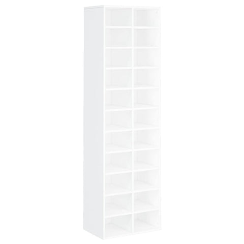 vidaXL Shoe Cabinet White 21.3x13.4x72.0 Engineered Wood