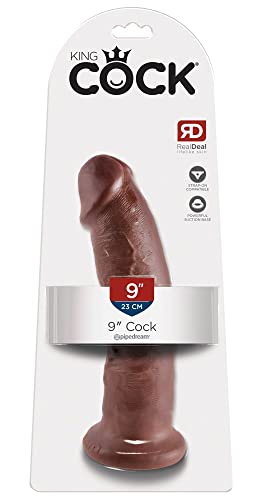 Pipedream King Cock Dildo, Brown, 9 Inch