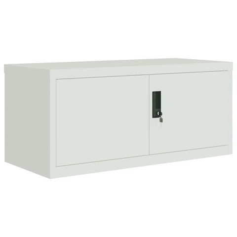 vidaXL File Cabinet Light Grey Powder-Coated Steel Medium Locks