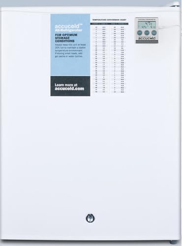 ACCUCOLD Compact Refrigerator - White Medical Mini Fridge, 2.4 cu.ft. capacity- FF28LWHPRO