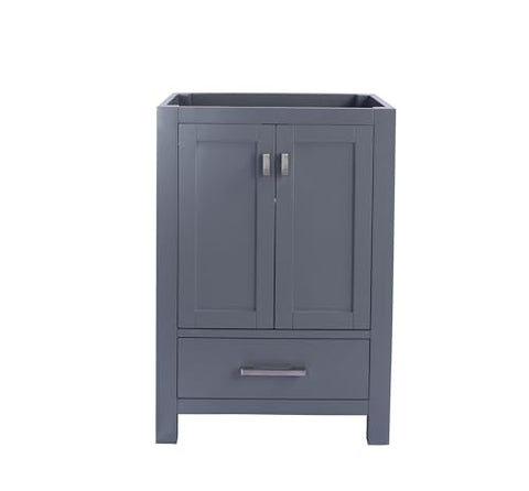 Oakestry Wimbledon 60" Espresso Double Sink Bathroom Vanity with Black Wood Marble Countertop – Solid Oak, Soft-Close Doors & Drawers, Pre-Assembled