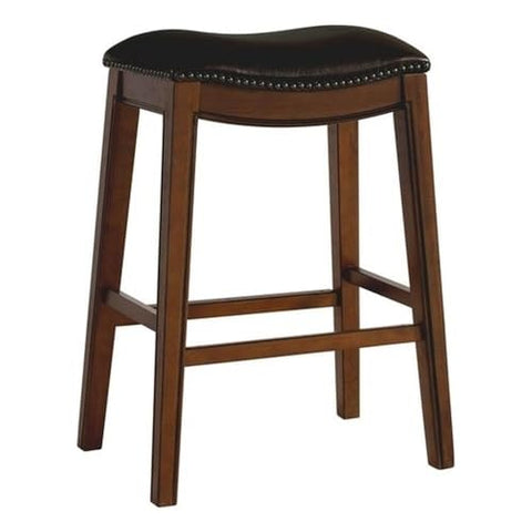 Picket House Furnishings Bowen 30" Backless Bar Stool in Brown