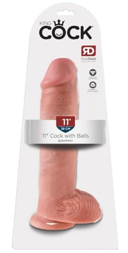 Pipedream King Cock with Balls, Flesh, 11 Inch