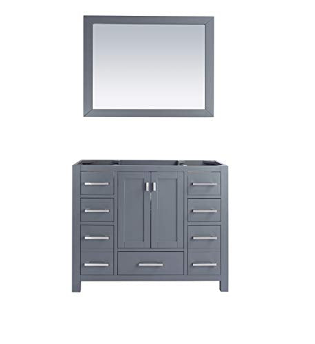 Wilson 42, Grey Cabinet Matte White Viva Stone Surface COUNTERTOP