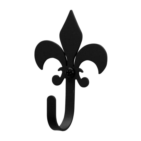 Village Wrought Iron Fleur-de-Lis Wall Hook Decorative XSmall