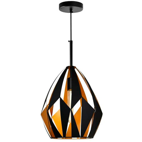 CWI Lighting Oxide 1 Light 12-Inch Down Mini Pendant Black/Copper Finish for Kitchens, Dining Areas, Reading nooks, hallways, and entryways
