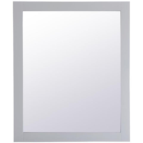Elegant Decor Aqua 36" x 30" Wood Frame Bathroom Mirror in Gray
