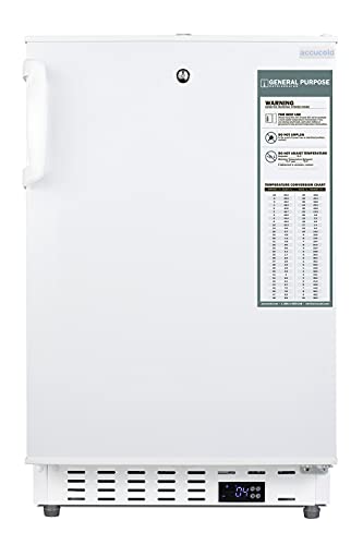 Summit Appliance ADA404REF 20" Wide Built-In All-Refrigerator, ADA Compliant, Factory-installed Lock, 3.32 cu.ft Capacity, Temperature & Open Door Alarms, Automatic Defrost, Adjustable Thermostat