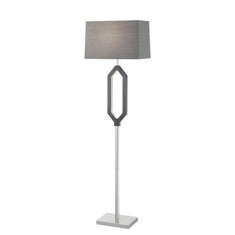 Lite Source Desmond 63 3/4" Charcoal Floor Lamp with LED Night Light