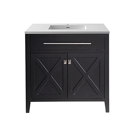 Wimbledon, 36, ESPRSSO Cabinet Matte White Stone Surface COUNTERTOP