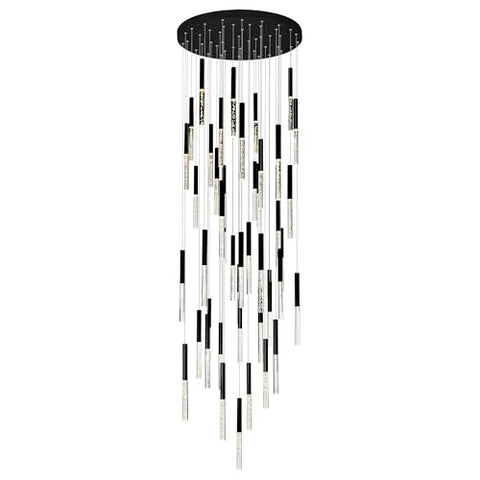 CWI Lighting Dragonswatch 32'' Satin Gold Chandelier for Dining Room, Foyer, or Living Room – Integrated LED Modern Light Fixture, BACL Certified, 3-Year Warranty