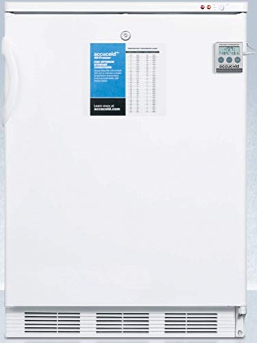 Summit Appliance VT65MLPLUS2 24" Wide All-Freezer for Freestanding Use with NIST Calibrated Thermometer, Manual Defrost, Adjustable Thermostat, Pull-out Drawers, Front Lock and -25ºC Capability