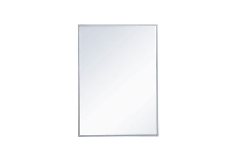 Elegant Decor Wyn 20x28 Metal and MDF Mirror Medicine Cabinet in Silver