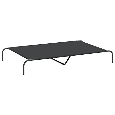 vidaXL Elevated Dog Bed Black 59,1" x35,4 x7,9 Oxford Fabric and Steel, Raised Dog Bed, Outdoor Dog Bed, Cooling Dog Bed, Dog Bed, pet Bed