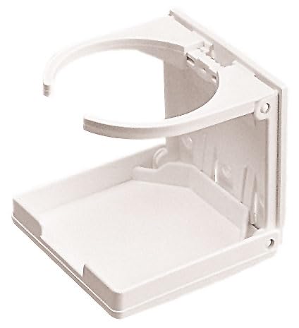 Folding Drink Holder Nylon Adjustable White