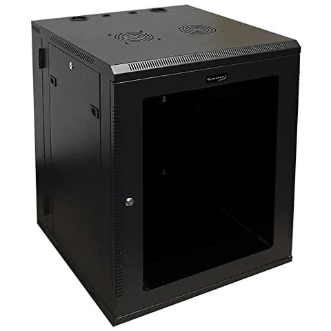 Wavenet 3008-N 24 in. 15U Server Wall Mount Cabinet Black