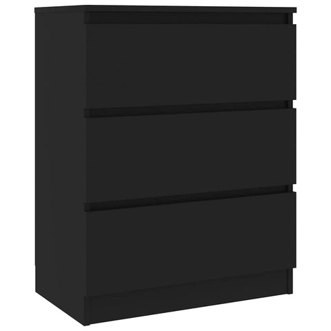 vidaXL Sideboard Buffet Storage Drawer Cabinet Chest Wine Rack Living Room Home Entryway Furniture Couch Sofa Phone Stand Black Engineered Wood