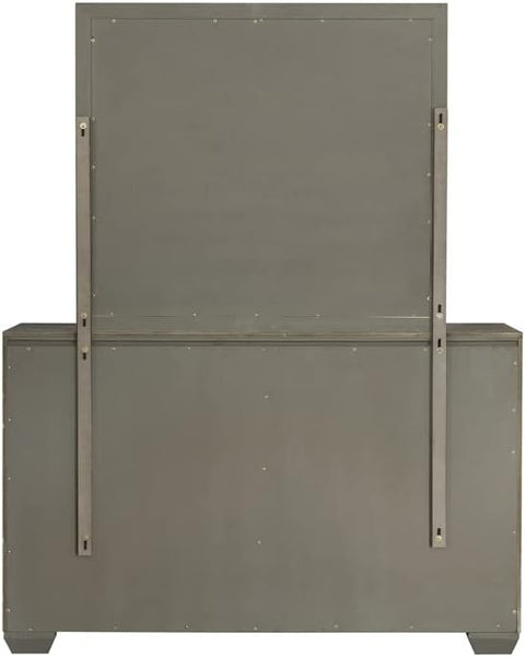 Andover Solid Wood 6 Drawer Dresser in Dove Gray Finish by Samuel Lawrence