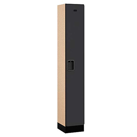Salsbury Industries Single Tier Designer Wood Locker, Black, 6' 1" x 15"