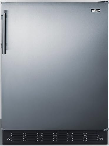 Summit Appliance FF708BL7SS 24-Inch Wide All-Refrigerator - Stainless Steel Door; Commercially Listed; Large Capacity; RHD (Right-Hand Door Swing); CARB Compliant