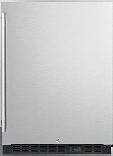 Summit Appliance SCR610BLSDCSS Built-in Undercounter Commercial All-Refrigerator with Stainless Steel Interior, Digital Thermostat, LED Lighting, Lock and Complete Stainless Steel Exterior