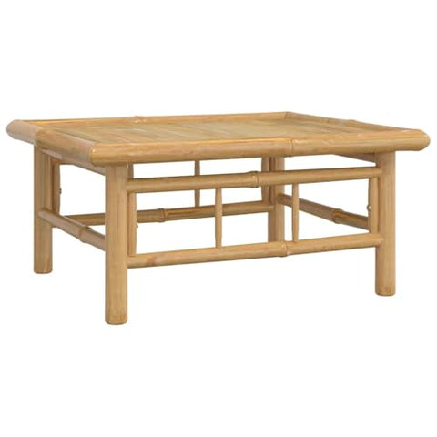 vidaXL Outdoor Bamboo Patio Table - Durable, Weather-, Easy-to-Clean Outdoor Surface - Perfect for Meals & Decorative Items – Brown.