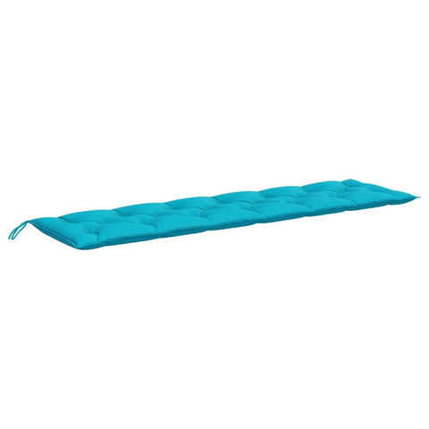 vidaXL Garden Bench Cushion â€“ Turquoise, Durable Polyester Fabric, Indoor and Outdoor Use, Comfy Hollow Fiber Filling, Non-Slip Design with Ropes, Water-Repellent and UV-, 78.7"x19.7"x2.8"