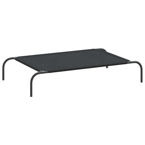 vidaXL Elevated Dog Bed Black 43,3" x25,6 x7,9 Oxford Fabric and Steel, Raised Dog Bed, Outdoor Dog Bed, Cooling Dog Bed, Dog Bed, pet Bed