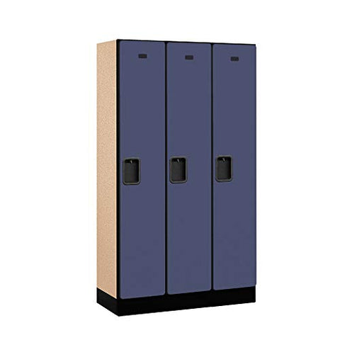 Salsbury Industries Single Tier Designer Wood Locker, Blue, 5' 3" x 15"