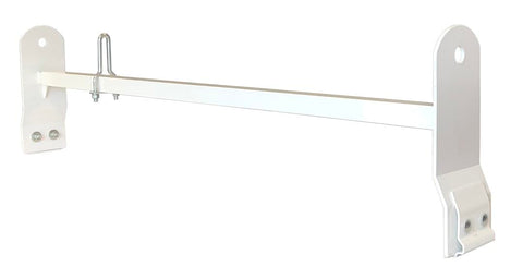 TrailFX Universal Ladder Rack Extension for Vans Racks with Gutters White Powder Coated Steel 63 Inch Extendable Length Adds 200 lb Capacity to Van Roof TrailFX FCLR006W