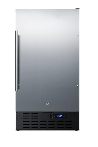 Summit 18" Ice Maker, Drain Free, 8 lb. Production Capacity, Stainless Steel- BIM18SS