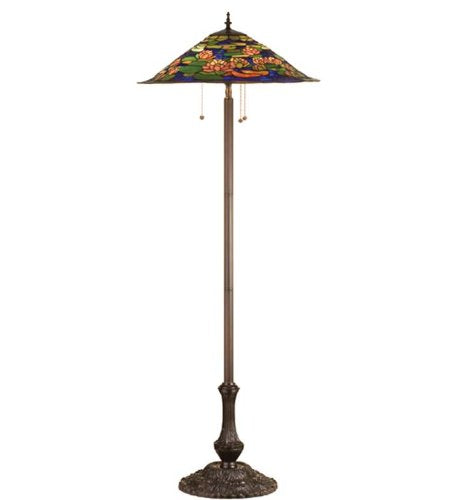 Meyda 64 Inch H Tiffany Pond Lily Floor Lamp Floor Lamps