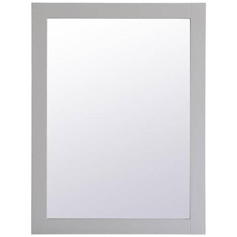 Elegant Decor Aqua 36" x 27" Wood Frame Bathroom Mirror in Gray