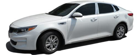 QAA is Compatible with 2016-2020 Kia Optima 4 Piece Stainless Side Molding Accent Trim, 1" Width, Upper Fitment AT16806