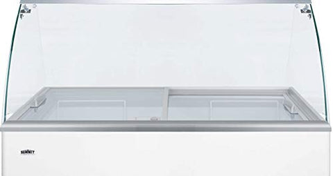Summit Appliance NOVAGDC35KIT Curved Glass Sneezeguard Kit for Installation On NOVA35 Ice Cream Freezer, Aluminum Work Surface, Easy Installation, Dimensions 18.0" H x 43.0" W x 27.25" D