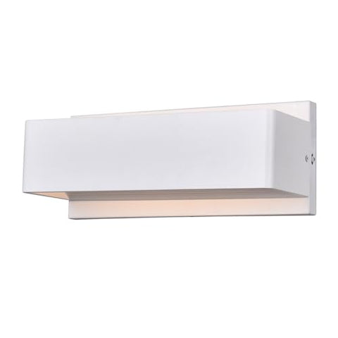 CWI Lighting Lilliana Integrated LED 12-Inch Wall Sconce – White Finish, Perfect for Bedrooms, Bathrooms, Kitchens, and Foyers