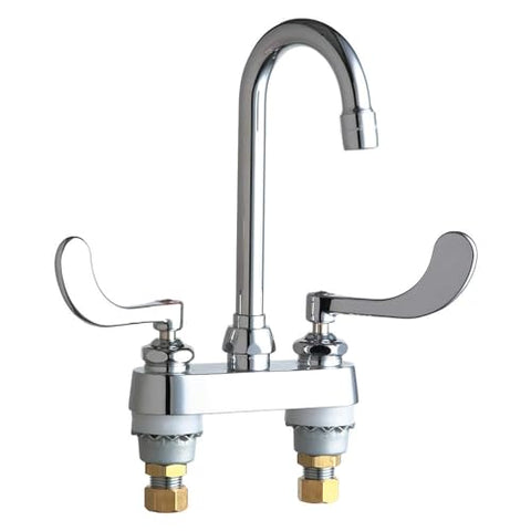 CHICAGO FAUCETS 895-317E35XKABCP Hot and Cold Water Sink Faucet