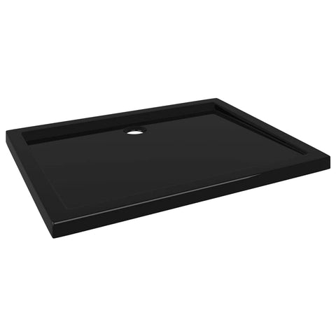 vidaXL 27.6"X35.4" Rectangular Abs Shower Base Tray in Black