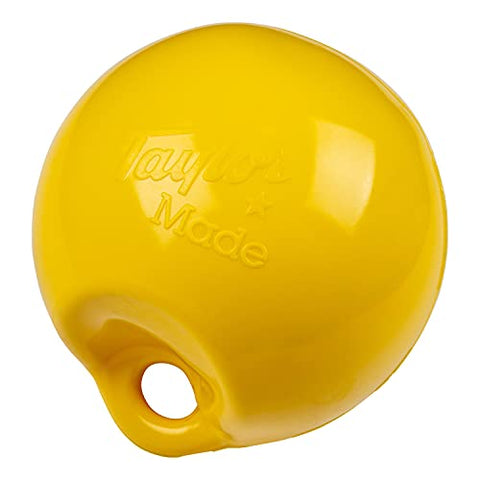 Taylor Made Personal Watercraft Buoy - Neon Yellow — Quick Attaching with Flex Areas for Conforming Fit - Inflation Valve for Pressure Adjustment - Includes Suction Cup, Securing Line - 2020108683
