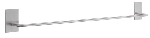 Self Adhesive Towel Bar with Rectangular Plate in Brushed Stainless Steel