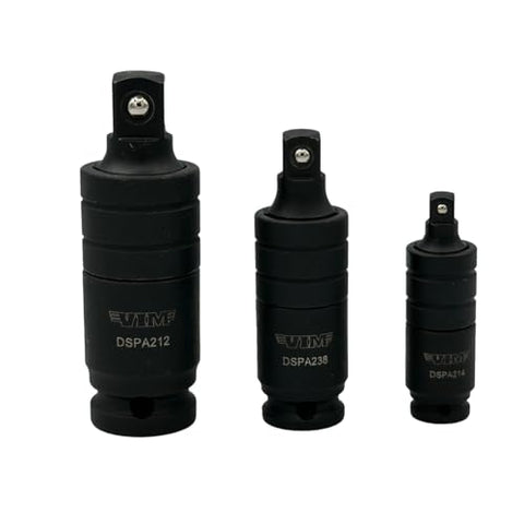 VIM Tools 3 Piece Impact Dual Swivel Pinless Adapter Set