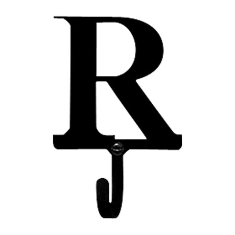 Village Wrought Iron Letter R Wall Hook Small