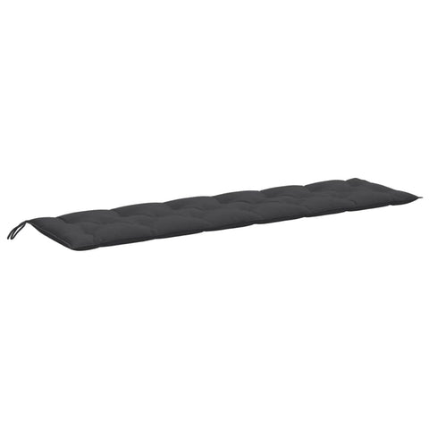 vidaXL Garden Bench Cushion Non-Slip Outdoor Seat Pad - Melange Anthracite - Polyester Fabric, 78.7" x 19.7" x 2.8"